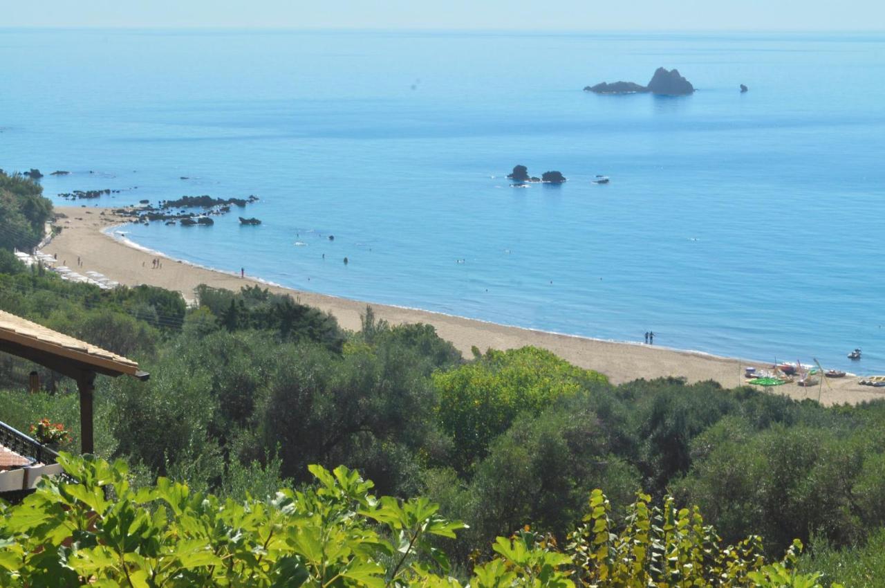 Large Apartment By The Pool - Pelekas Beach, Corfu ภายนอก รูปภาพ